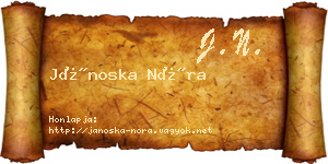 Jánoska Nóra névjegykártya