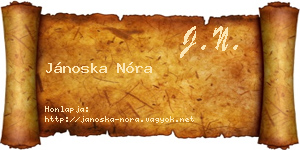 Jánoska Nóra névjegykártya