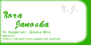 nora janoska business card
