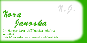 nora janoska business card